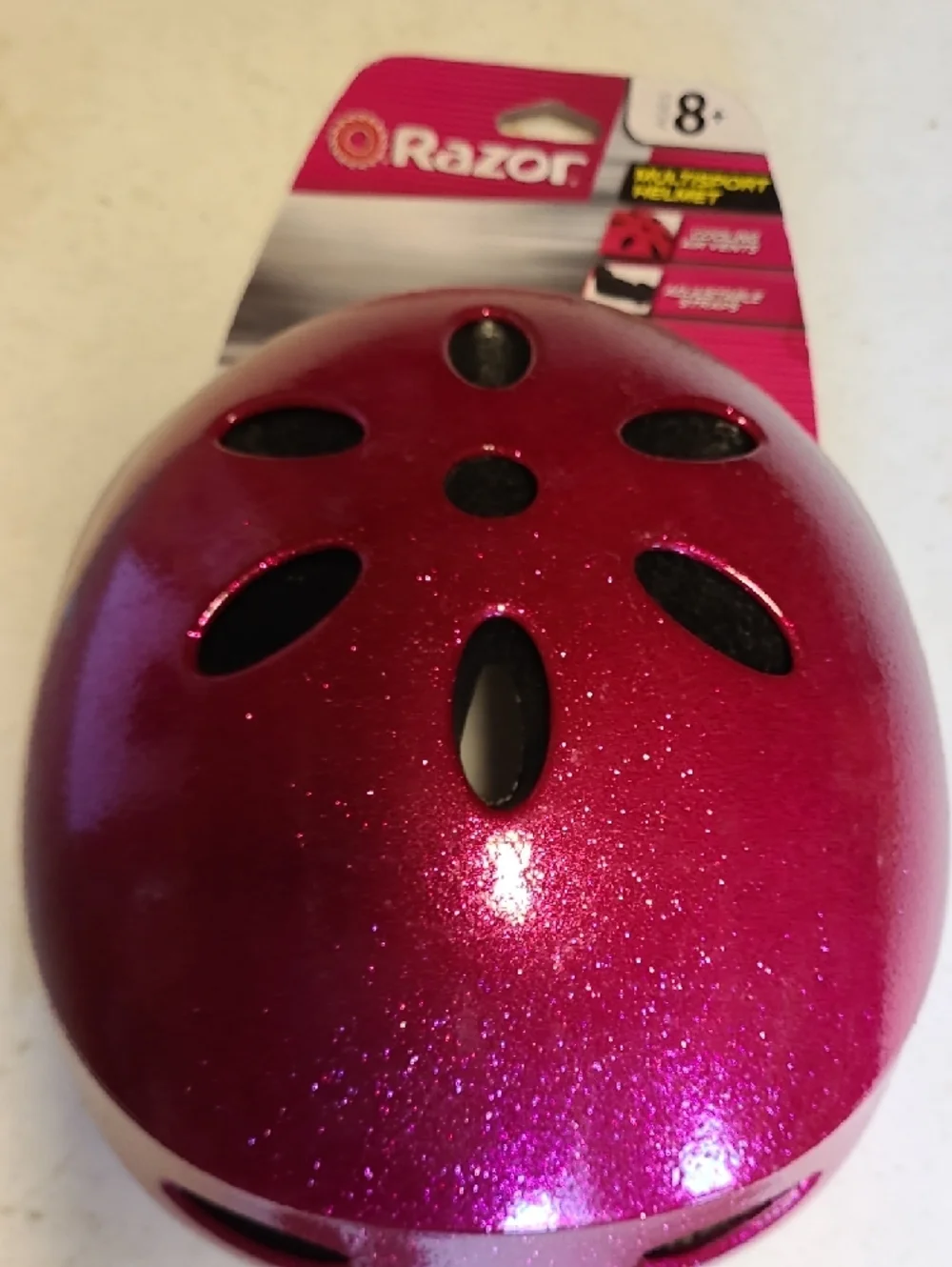Title: Razor Multisport Helmet Pink Glitter Sparkle Medium Ages 8+ NWT